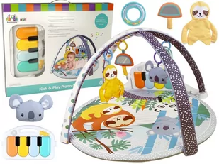 Import LEANToys Mata Edukacyjna Koala Pianinko Melodie Zawieszki LT-10007-0 - Maty edukacyjne - miniaturka - grafika 1