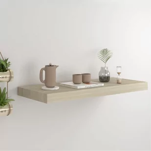 vidaXL vidaXL Półka ścienna, kolor dębowy, 60x23,5x3,8 cm, MDF - Półki do salonu - miniaturka - grafika 1