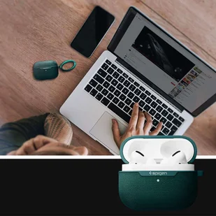 Etui obudowa pokrowiec Spigen Urban Fit case do Apple AirPods Pro Midnight Green - Akcesoria do słuchawek - miniaturka - grafika 10