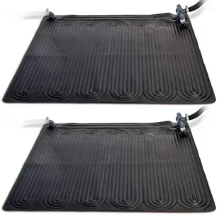 Intex vidaXL Podgrzewacz / Solarna mata grzewcza 2 szt PVC 1,2x1,2 m, czarny - Akcesoria do basenów - miniaturka - grafika 1