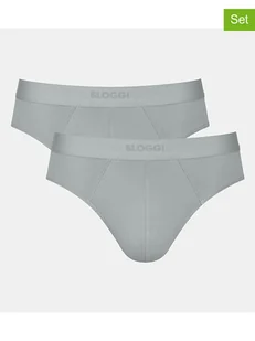 Sloggi Slipy (2 pary) "Ever Ease" w kolorze szarym - Majtki męskie - miniaturka - grafika 1