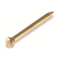 Gwoździe - Gwóźdź 1,4 x 25 mm łeb półokrągły mosiądzowany - miniaturka - grafika 1