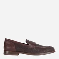 Półbuty męskie - Loafersy męskie Geox U927CA09D1J 41 Bordowe (8054730376364) - miniaturka - grafika 1