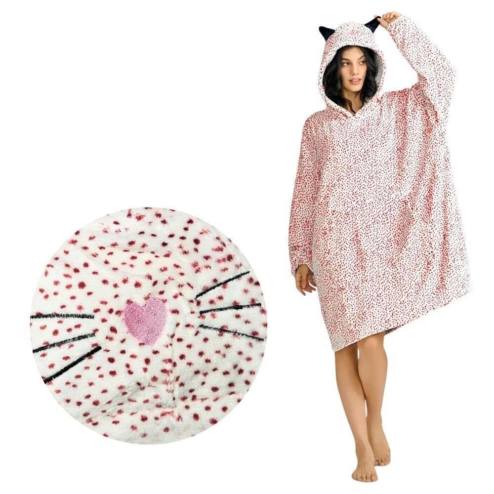 KOCOBLUZA BLUZA PONCZO KOTEK KOC SNUDDIE DAMSKA SZLAFROK KOTEK