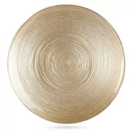 Talerze - Vilde Talerz Talerzyk Deserowy Płaski Płytki Szklany Złoty 21 cm - miniaturka - grafika 1