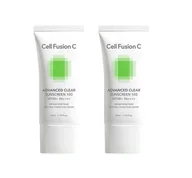 Balsamy i kremy do opalania - Cell Fusion C Advanced Clear Sunscreen 100 SPF50/PA+++ krem przeciwsłoneczny 2 x 35 ml - miniaturka - grafika 1