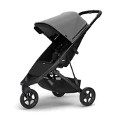 Wózki dziecięce - Thule Spring wózek spacerowy Black/Gray Melange - miniaturka - grafika 1