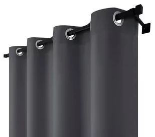 Zasłona Ołówkowa Szarość Na Przelotkach 140X240cm - Zasłony - miniaturka - grafika 1