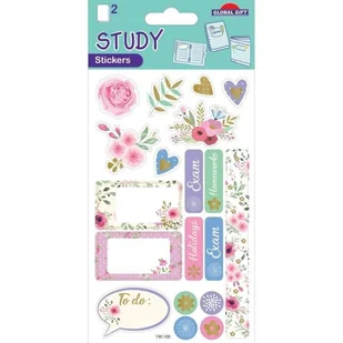 20 naklejek i etykiet - Bullet journal i Agenda - Romantyczne - Złocenie - Planery - miniaturka - grafika 1