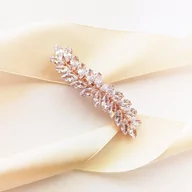 Ozdoby do włosów - Kokonet, Ozdoba ślubna spinka Różowe Złoto błyszcząca glam - miniaturka - grafika 1