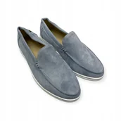 Mokasyny męskie - Mokasyny męskie zamszowe Old Money 44 - miniaturka - grafika 1