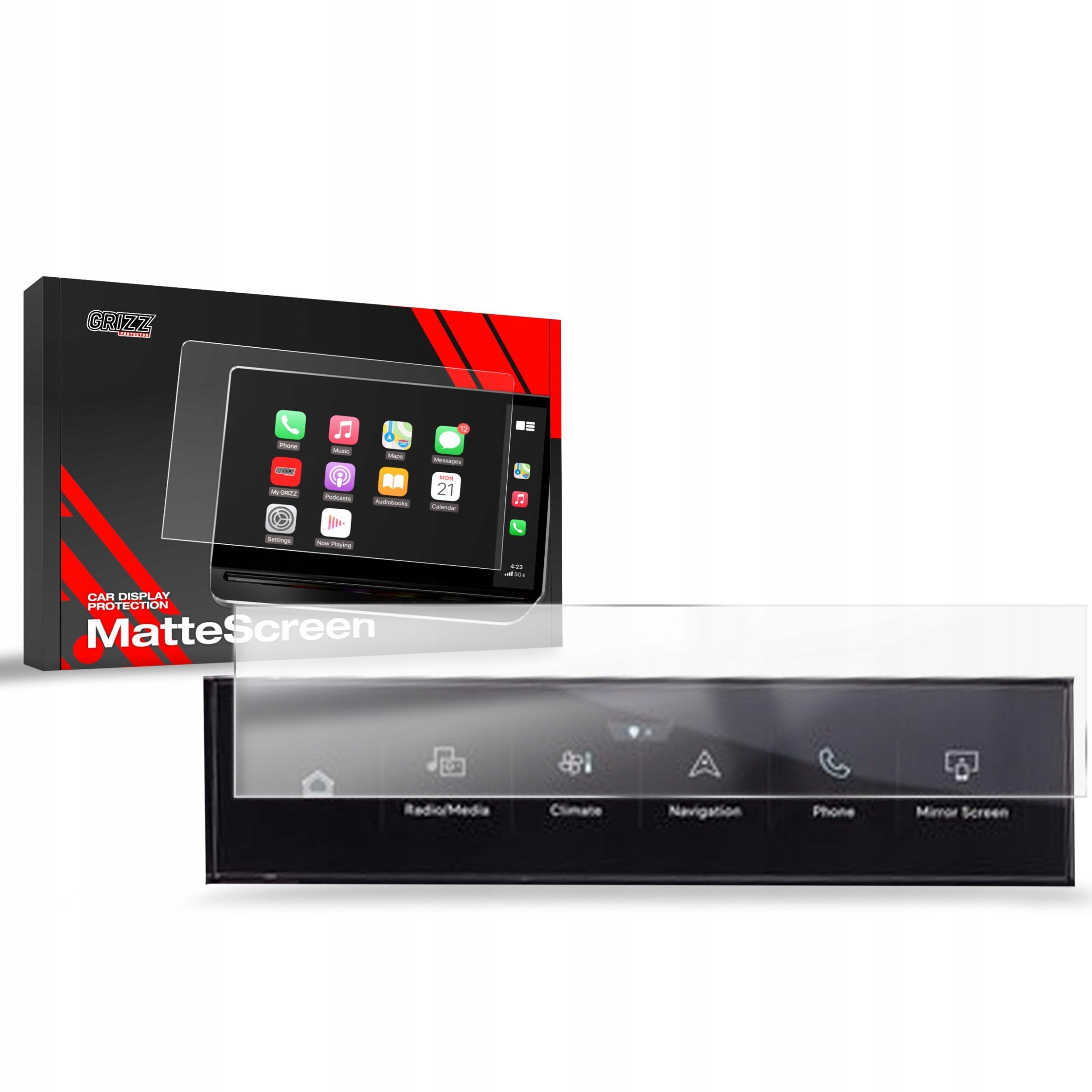 GrizzGlass Folia matowa CarDisplay Protection do Peugeot 3008 AC Panel 2024