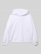 Bluzy dla dziewczynek - Bluza z kapturem o kroju relaxed fit z nadrukiem z logo model ‘Signature’ - miniaturka - grafika 1