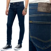 Spodnie męskie - Lee MALONE SKINNY Washed Dark CIEMNY DżINS RURKI W28 L34 - miniaturka - grafika 1