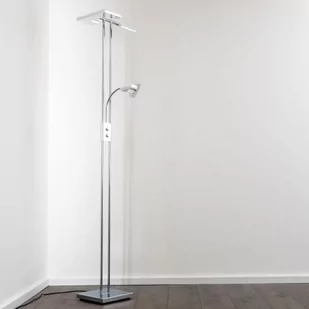 Trio Leuchten Nowoczesna lampa podłogowa kwadratowa chrom zawiera LED - Avignon - Lampy stojące - miniaturka - grafika 1