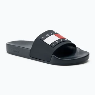 Klapki męskie Tommy Jeans Pool Slide Ess dark night navy - Sport OUTLET - miniaturka - grafika 1