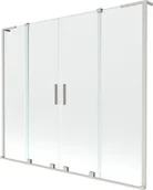 Parawany nawannowe - Mexen Velar L Duo parawan nawannowy 2-skrzydłowy rozsuwany 180 x 150 cm, transparent, nikiel szczotkowany - 896-180-003-02-97 - miniaturka - grafika 1