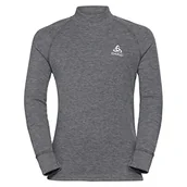 Koszulki dla dziewczynek - Odlo Unisex Active Warm Eco koszulka z długim rękawem, Odlo Steel Grey Melange, 116 cm - miniaturka - grafika 1