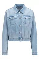 Kurtki damskie - BOSS Damska kurtka jeansowa, Turquoise/Aqua449, 42 - miniaturka - grafika 1