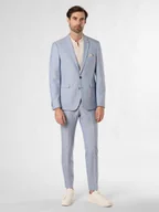 Garnitury - Finshley & Harding London Męski garnitur Mężczyźni Slim Fit niebieski jednolity, 44 - miniaturka - grafika 1