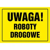Numery na dom - Oznaczenie "Uwaga roboty drogowe" 24 x 33 - miniaturka - grafika 1