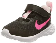 Buty dla dziewczynek - Nike Unisex dziecięce buty sportowe Revolution 6, Black Hyper Pink Foam, 23.5 EU - miniaturka - grafika 1