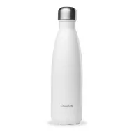 Butelki termiczne - Biała butelka podróżna ze stali nierdzewnej 500 ml Matt – Qwetch - miniaturka - grafika 1