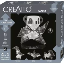 Piatnik Piatnik Zestawy Kreatywny Creatto Świecąca Panda GXP-806500 - Zabawki kreatywne - miniaturka - grafika 1