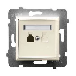 Ospel Gniazdo telefoniczne pojedyncze Ecru Aria - GPT-1U/m/27 - Gniazdka elektryczne Ospel Gniazdo telefoniczne pojedyncze Ecru Aria - GPT-1U/m/27 - Gniazdka elektryczne - miniaturka - grafika 1