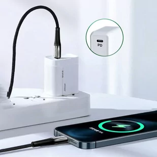 Joyroom kabel przewód USB Typ C - Lightning Power Delivery 20W 2,4A 1,2m czarny (S-1224K2 Black) - Kable USB - miniaturka - grafika 4