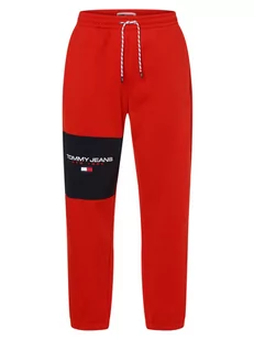Tommy Jeans - Spodnie dresowe męskie, czerwony - Spodnie sportowe męskie - miniaturka - grafika 1