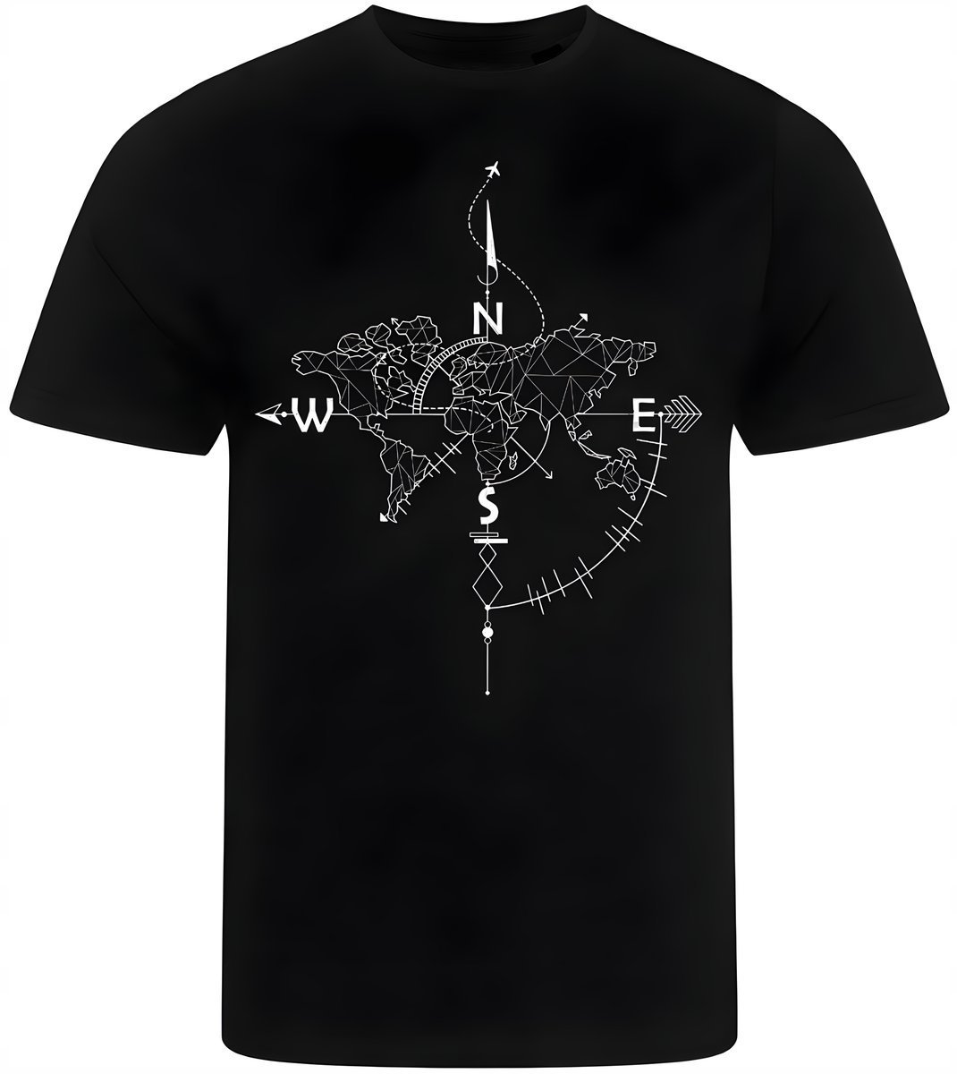 KOSZULKA MĘSKA NADRUK DLA TURYSTY MAPA ŚWIATA PREZENT PREMIUM 3XL