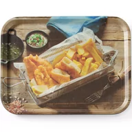 Akcesoria gastronomiczne - Taca antypoślizgowa do serwowania tasty fish chips 330 x 430 mm - Hendi 508022 - miniaturka - grafika 1