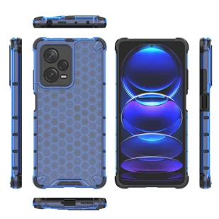 Honeycomb etui do Xiaomi Redmi Note 12 Pro+ pancerny hybrydowy pokrowiec niebieskie - Etui i futerały do telefonów - miniaturka - grafika 2
