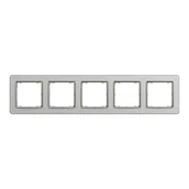 Wyłączniki światła i elektryczne - Ramka pięciokrotna Szczotkowane aluminium SEDNA DESIGN SCHNEIDER ELECTRIC - miniaturka - grafika 1