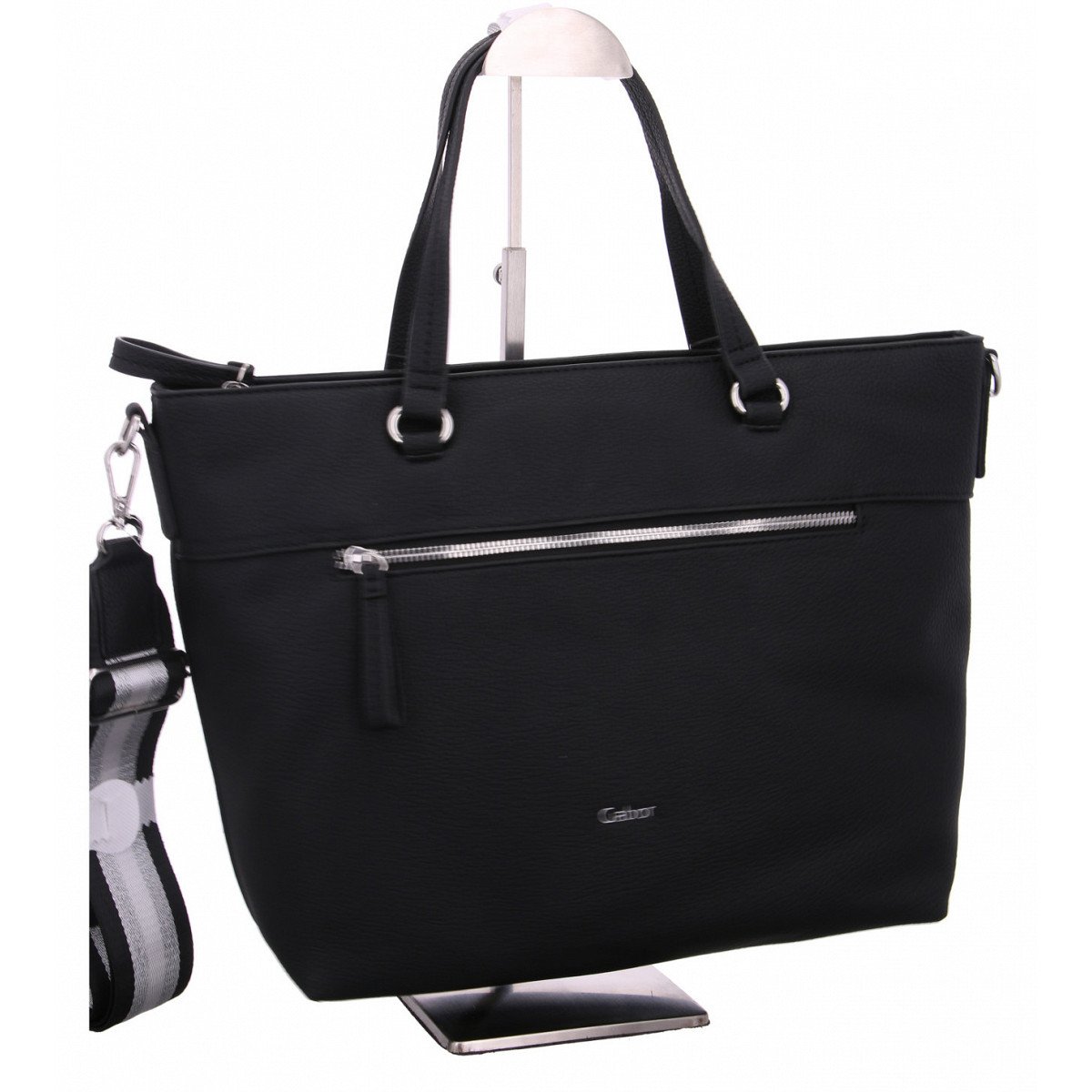 Torebka damska Gabor Silvia Zip Shopper w kolorze czarnym, rozmiar 1
