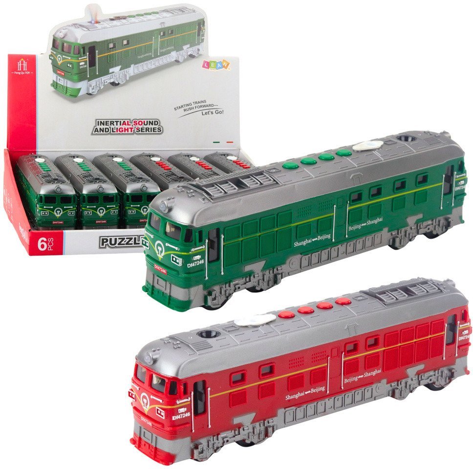 Pociąg Zabawkowy Efekty Świetlne Dźwięki Melodie Światła Para Wodna