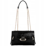 Torebki damskie - Guess Torebka Damska Czarna Mała Logo Zwierzęcy Wzór Logo - miniaturka - grafika 1