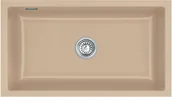 Zlewozmywaki - Zlewozmywak ceramiczny SYSTEMCERAM Mera 80 U Sand Korek automatyczny 5370 02 26 - miniaturka - grafika 1