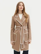 Płaszcze damskie - Guess Płaszcz przejściowy W5RL19 WGVR2 Beżowy Regular Fit - miniaturka - grafika 1