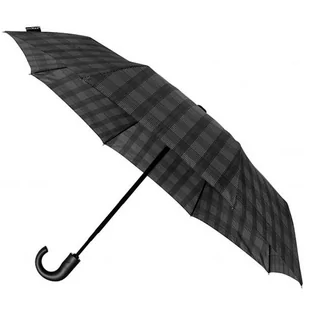 Parasol Męski, Automatyczny, Składany Impliva, W Czarno Szarą Kratę - Parasole - miniaturka - grafika 1