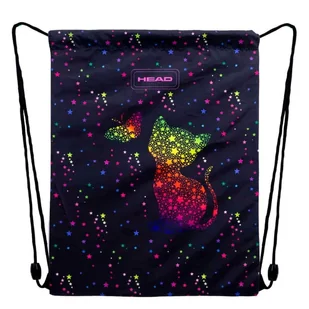 Astra Head Worek Szkolny Na Obuwie Na Buty Trening WF Basen Sportowy Gimnastyczny Do Szkoły Golden Effect Rainbow Kitty - Worki na buty - miniaturka - grafika 1