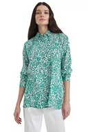 Bluzki damskie - DeFacto Damska bluzka z długim rękawem, koszula z guzikami, do noszenia na co dzień, zielony, XXL - miniaturka - grafika 1
