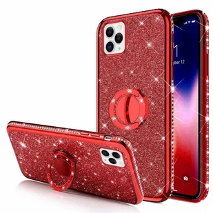 nemo Etui Diamond Ring Brokat IPHONE 11 PRO czerwone - Etui i futerały do telefonów - miniaturka - grafika 1