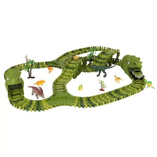 Tor wyścigowy dinozaury samochody 240 elementów - Tory, garaże, parkingi - miniaturka - grafika 2