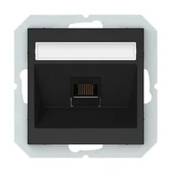 Gniazdka elektryczne - COMP. SOCKET BLACK KLRJ45-16E2-02 QR1000 - miniaturka - grafika 1