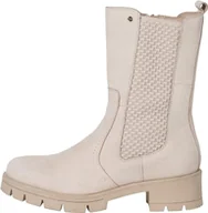 Botki damskie - Tamaris Botki Beżowe Damskie Skórzane 36 Ż1E - miniaturka - grafika 1