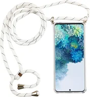 Etui i futerały do telefonów - Samsung Galaxy etui na telefon komórkowy z łańcuszkiem smukłe etui na telefon komórkowy etui na przewód pasek, Do telefonu komórkowego: Samsung Galaxy A50, Wybierz pasek: biały odblaskowy - miniaturka - grafika 1