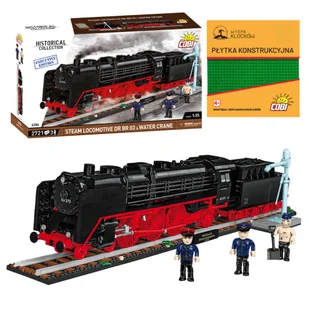 Klocki Cobi 6286 Lokomotywa Steam Locomotive Dr Br 03 & Water Crane Hc Executive Edition 2721 El. + Płytka - Klocki - miniaturka - grafika 1