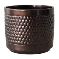 Donice - Osłonka ceramiczna cylinder 996 12 cm miedziany brąz - miniaturka - grafika 1